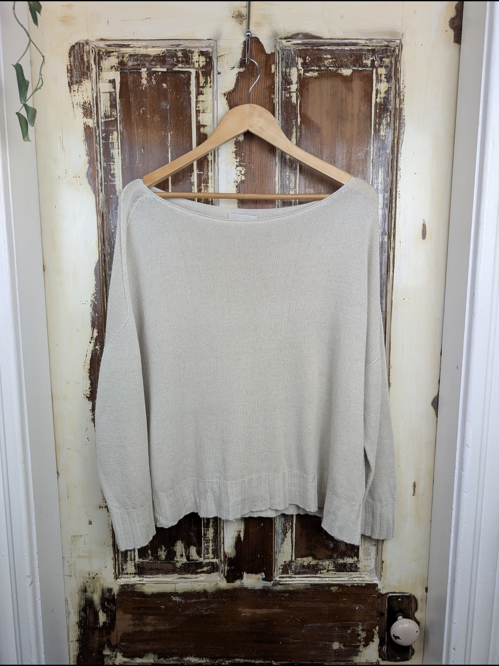 Crochè Wool Cashmere Blend Oversized Slouchy Sweater Size S Quiet Luxury